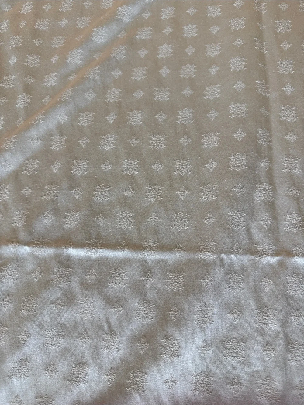 Textured Ivory Rectangular Tablecloth with Border
